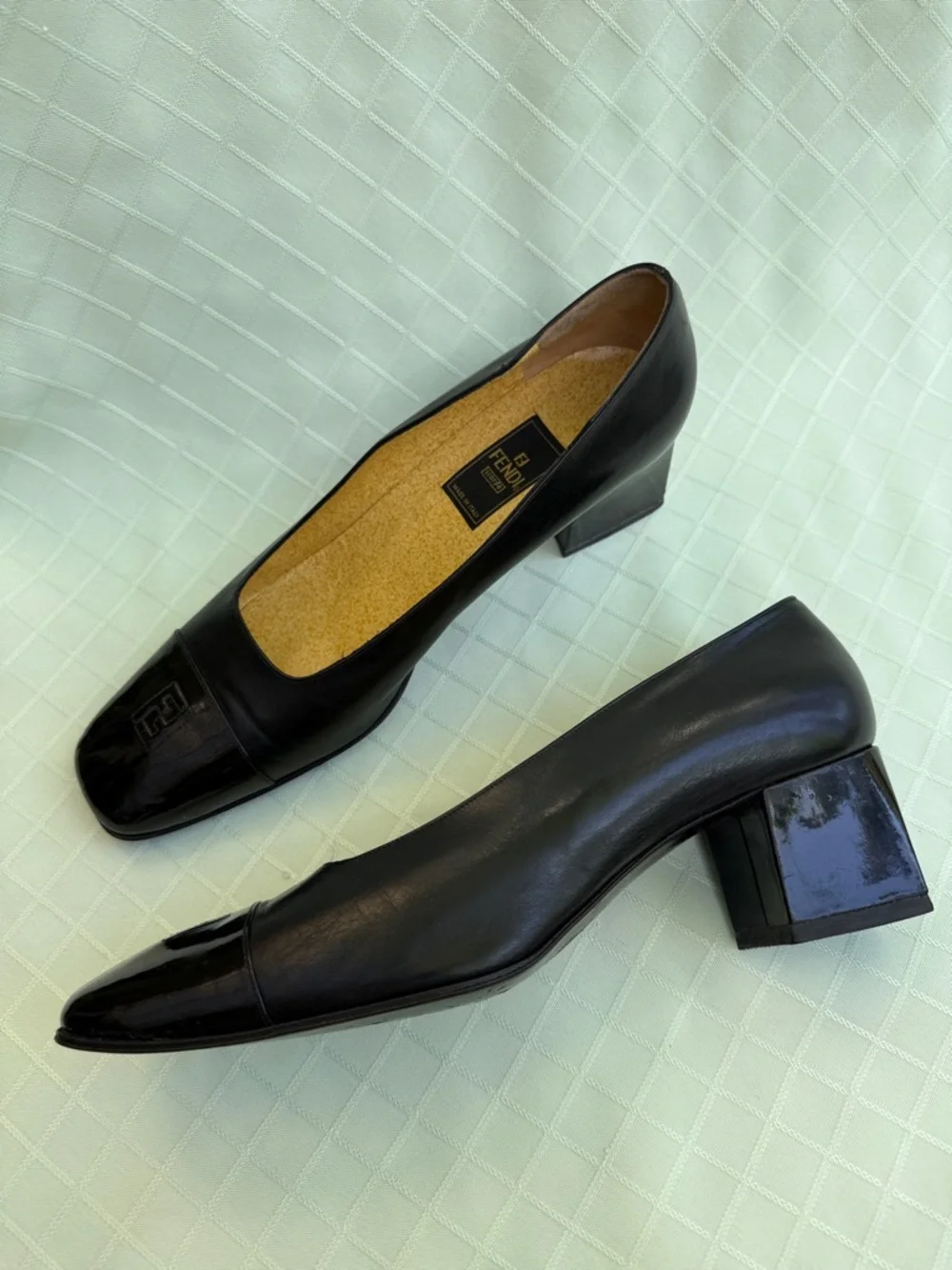 Vintage black Fendi all leather shoes